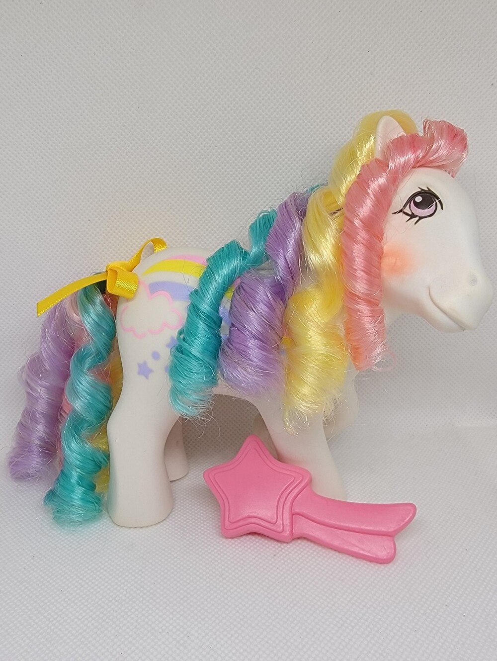 VINTAGE 1989 G1 My Little Pony RAINCURL Rainbow Curl Pony *Beautifully Restored*